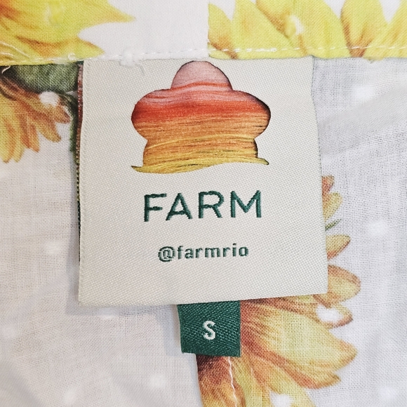 FARM RIO Anthropologie Wrap Skirt Womens Small Sunflower Lemon Ruffle Maxi EUC - Picture 3 of 13